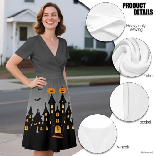 Image of Women's Summer Dresses Short Sleeve Formal Dresses with Pockets | Lightweight Quick‑Dry Soft Comfortable 2026 Fashion Dresses Loose Plus‑Size High‑Waisted