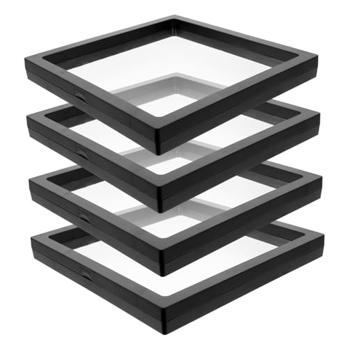 LIFKOME 4pcs Floating Jewelry Display Rack 3d Suspended Display Stands Jewelry Supply