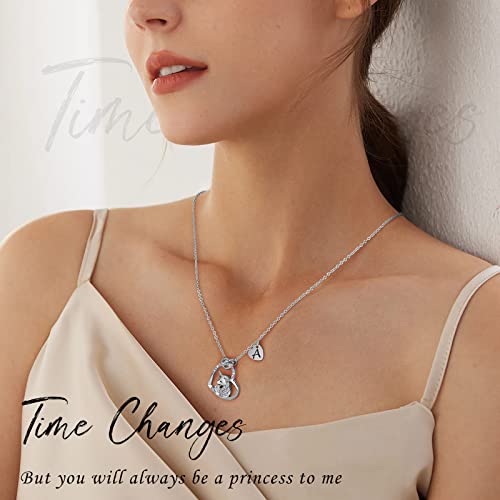 Unicorns Gifts For Girls Necklaces, Colorful Cz Heart Pendant Hug Unicorn Necklace For Girls 14K White Gold Plated Initial Unicorn Jewelry For Girls Unicorns Gifts For Girls Jewelry Birthday Christmas Gifts #TOP6