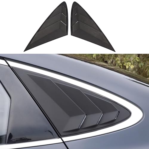 Rifoda for New Sonata Window Louvers Air Vent Scoop Shades Cover Blinds Fit for Hyundai Sonata 2020 2021 2022 2023 2024 Rear Side Window Louvers Decoration Trims ABS Material 2PCS (Matt Black)