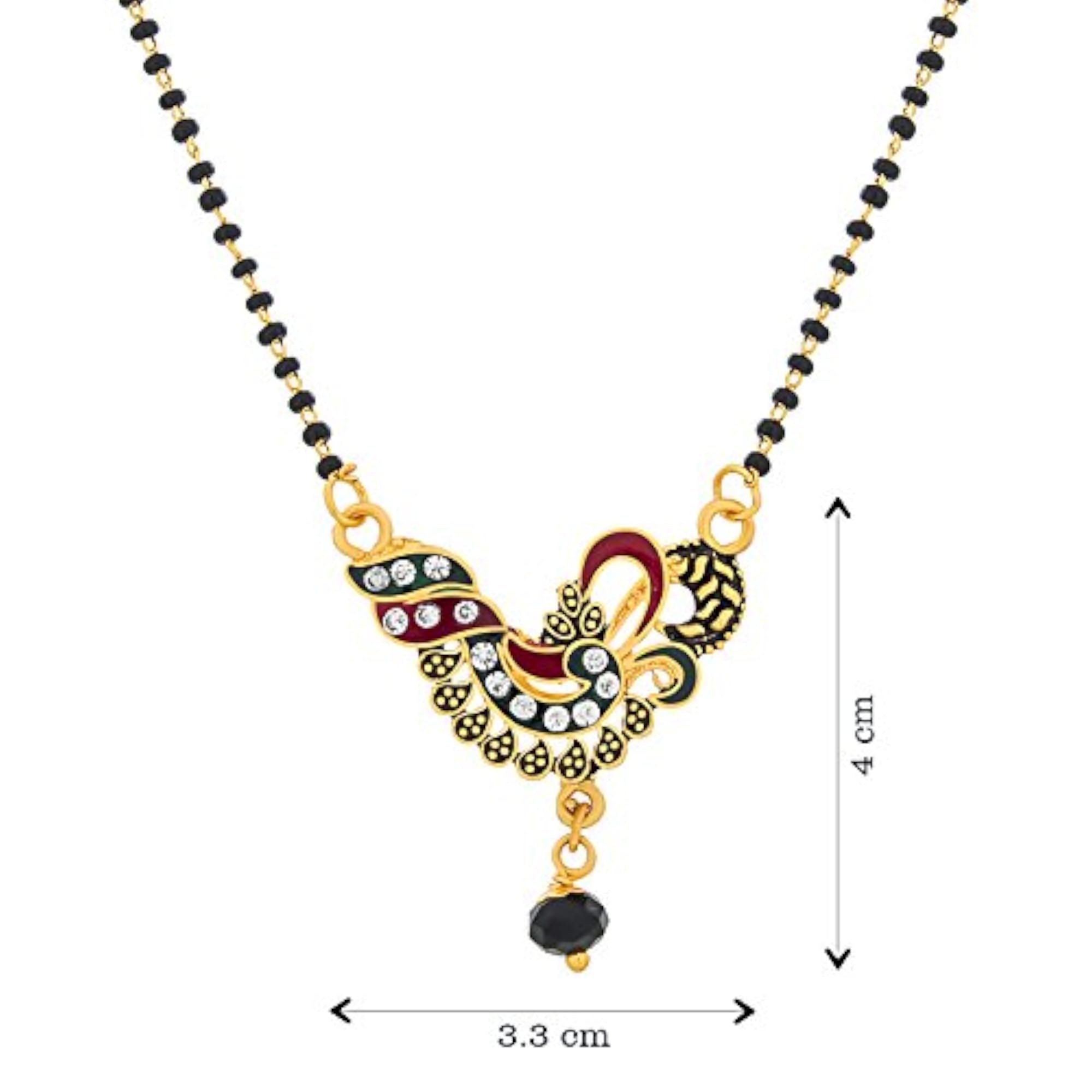 Women's Designer Gold Plated Peacock Mangalsutra