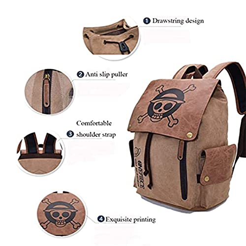 Hyranect Mochila de anime japonês, bolsa de ombro unissex de lona