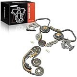 A-Premium 18PCS Engine Timing Chain Kit W/Sprocket & Tensioner & Guide Compatible with Audi A4, Q5, Q7, A5, A6, A7 Sportback, A8, S4, S5, S6, SQ5, S8 Quattro, Avant, Cabriolet - DOHC, V6 3.0L