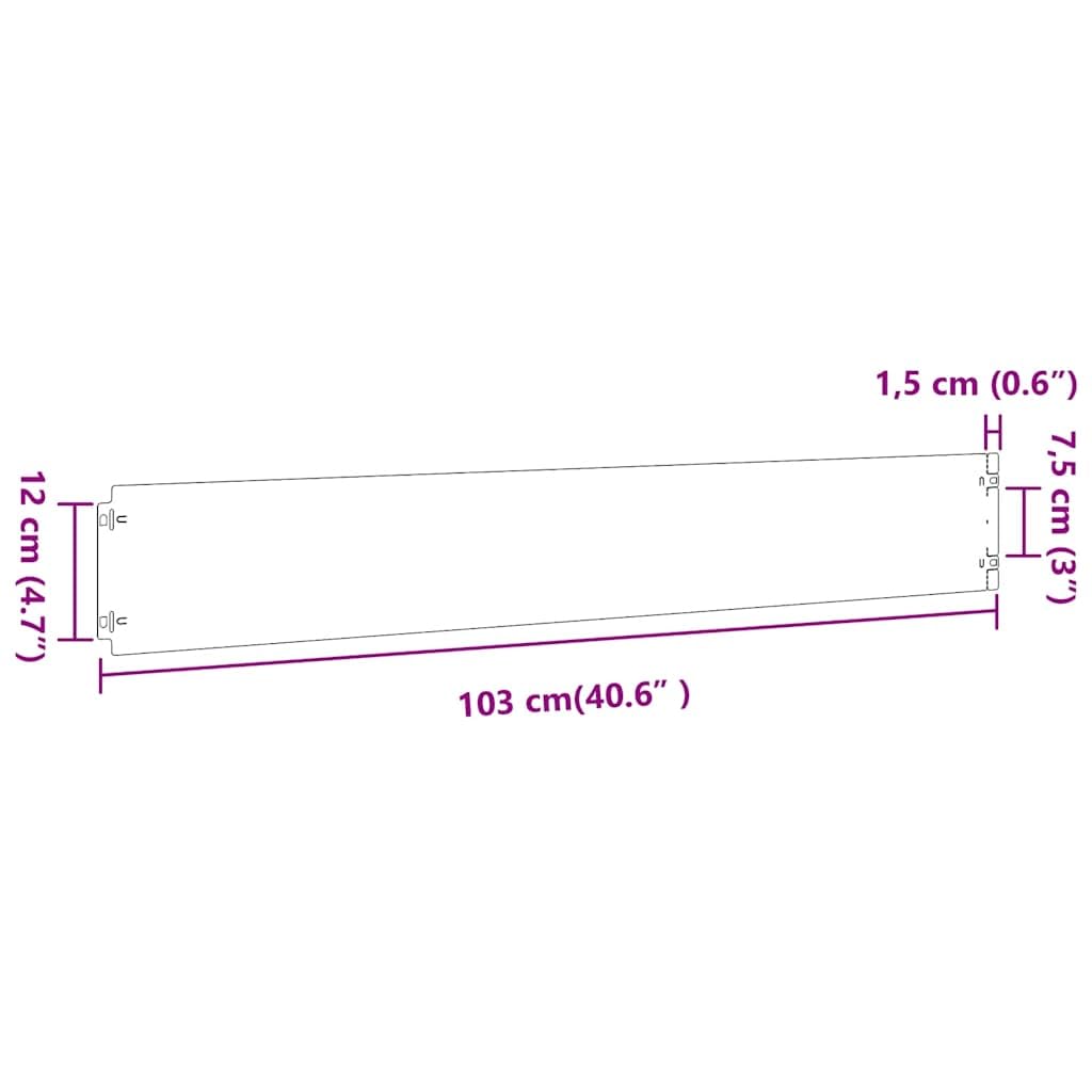 vidaXL Obrzeża trawnikowe 10 szt. Oliwkowo-zielone 15x103 cm