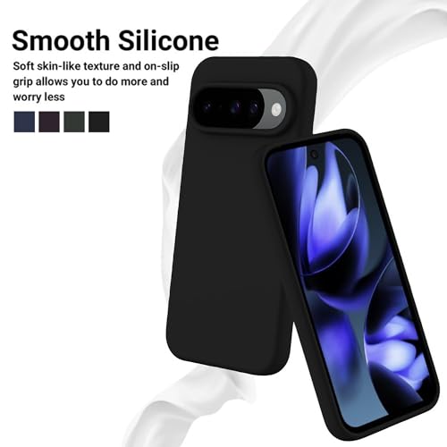 Image of FIRST MART Matte Silicone Back Cover for Google Pixel 10 - Black
