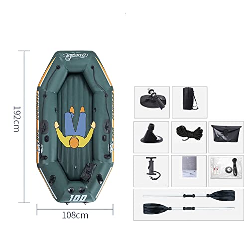 ACEWD Enkele opblaasbare boot, verdikte rubberen boot PVC clip netto vissersboot slijtvaste opvouwbare boot kajak aanval boot 192* 108* 38cm - Image 3