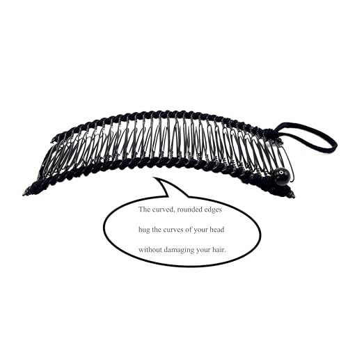 Pinza de Pelo Stretchy Banana Clip Mediana Negra miniatura 3