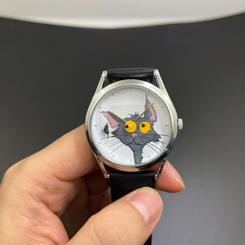 Image of Cat & Mouse Fun Watch, Cute Rat-Mouse Duo Wristwatch, Minimal, Playful & Perfect for Daily Wear