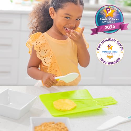 TOVLA JR. Toddler Montessori Kitchen Knife and Cutting Board Set – Safe, Kid-Sized Tools for Real Cooking – Ages 3+ Life Skills and Hands-On Prep - Image 4