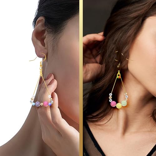 Kit de fabricação de brincos com 1140 peças, brincos de argola de miçangas, acessórios para encontra