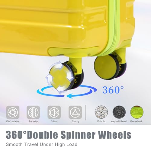 Image of Hardshell Luggage, Lightweight Durable PC Suitcase with Double Spinner Wheels