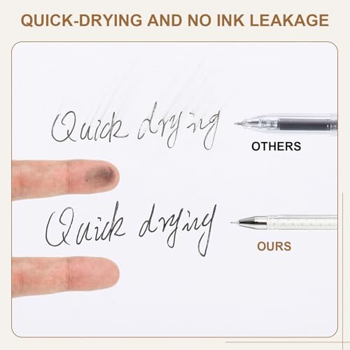 Bolígrafos gel 0.5mm PATIKIL, pack x12 tinta negra miniatura 3