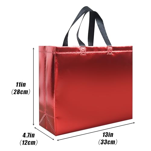 15-Pcs-Glossy-Red-Reusable-Gift-Bags-with-Handle-126-x-47-x-11-In-Christmas-Gift-Bags-with-Sturdy-Base-Non-woven-Holiday-Gift-Bags-Bulk-for-Xmas-Birthday-Wedding-Party