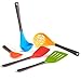 liflicon Set 5 Utensili da Cucina in Silicone, Paletta Palafritto Schiumarola Pagaia Mestolo, Lavabili in Lavastoviglie, Antiaderenti, Resistenti al Calore, Senza BPA, Multicolore