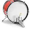 TIGER JDS14-RD 5-Piece Junior Drum Kit Set for Kids with Snare, Toms, Bass Drum, Bass Drum Pedal, Hi-Hat and Crash Cymbals, Throne and Sticks - Red #3