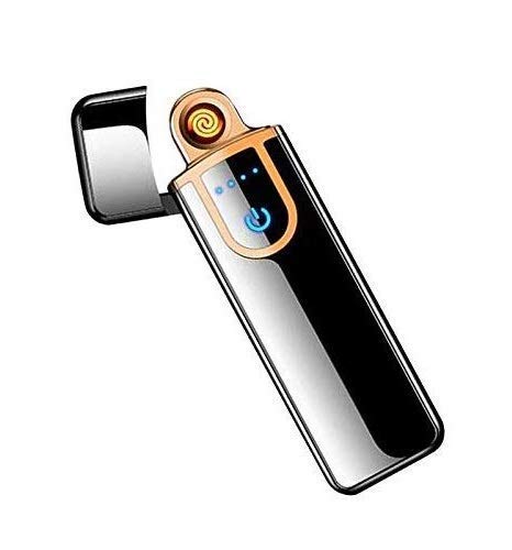Drumstone 𝟏𝟓 𝐘𝐞𝐚𝐫𝐬 𝐖𝐚𝐫𝐫𝐚𝐧𝐭𝐲 Portable Pocket Mini Slim Electronic Touch Sensor Metal Lighter USB Rechargeable Windproof Flameless Lighter for Smoking Cap Straight Touch Lighter-picture-16
