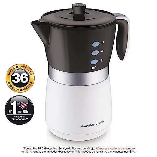 Cafeteira Elétrica Hamilton Beach, 14 Xícaras, Preta/Branca, 110v
