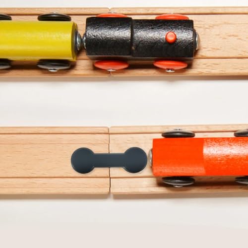 20 Stück Holzschienen Adapter Verbinder,Holzeisenbahn Verbindungsstücke,Wiederverwendbare Schienenverbinder,Gleisanschlussadap Kunststoff Universal,Holzschienen Eisenbahn Zubehör für Zug Spielzeug