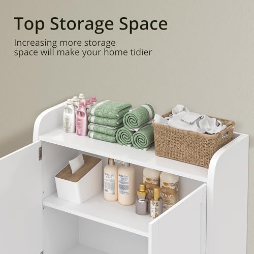 Armario de baño mural VECELO, armario de medicamentos para pared, armario de almacenamiento ahorrador de espacio con barra para toallas para baño, lavandería y cocina miniatura 5