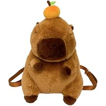 Y2K Kawaii Capybara Plush Backpack for Women Funny Brown Travel Bag Casual Daypack for Gift Outdoor Capybara