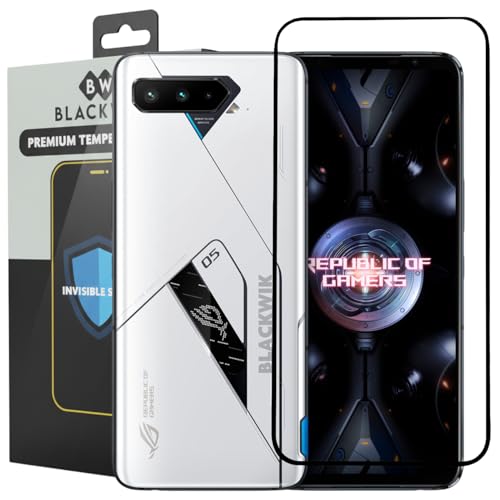 Image of Blackwik Tempered Glass Screen Protector for Asus ROG 5 with Edge-To-Edge Protector Coverage | Easy Installation Kit (Black)