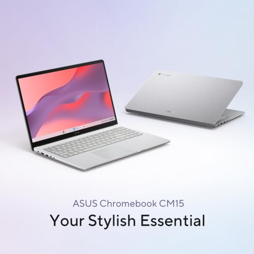 Image of ASUS Chromebook CM15 Laptop, 15.6 inch FHD Display, MediaTek Kompanio 540, 128GB Storage, 8GB RAM, ChromeOS, Pure Grey, CM1505CM4A-AS88