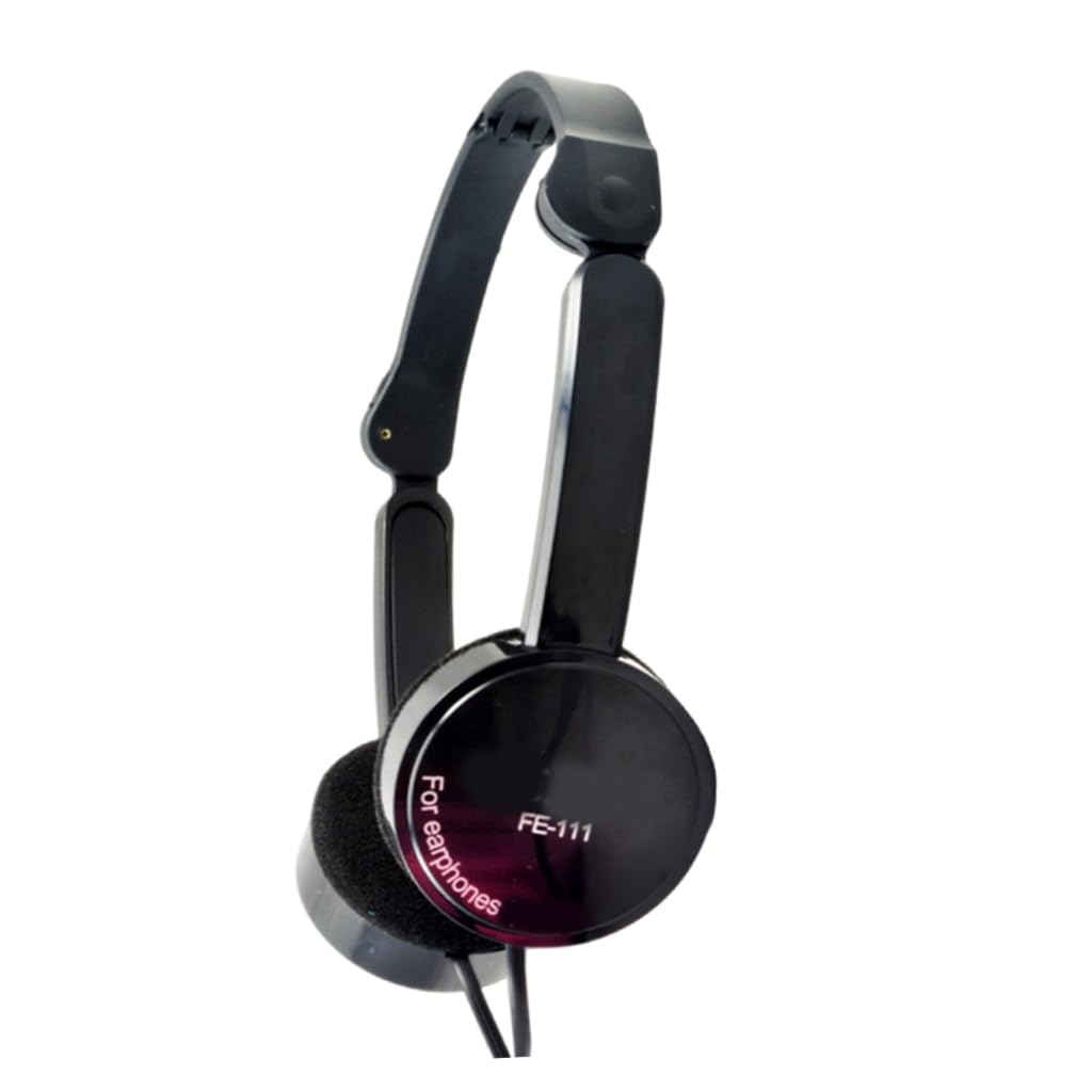 Elnwnnkc Foldable Over-Ear Headphone Corded Noise Isolating Corded Stereo Headsets with Microphone for Adults Teens