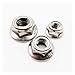 SFCHEN 2/5pcs M4-M12 304 Stainless Steel Prevailing Torque Type All Metal Insert Hexagon Lock Nut with Flange Hex Self Locking GB6187(Serrated Bottom,2pcs M10)