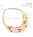 Chunky Layered Beaded Necklaces for Women Multi Strand Statement Necklace Fashion Jewelry Birthday Gifts for Mom(Yellow)