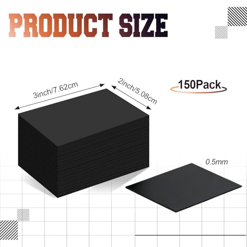 Image of Macarrie 150 Pcs Adhesive Magnetic Sheets 2 x 3 with Adhesive Backing Cuttable Magnetic Paper Stickers Flexible Peel and Stick for Picture Crafts Die Storage Photos