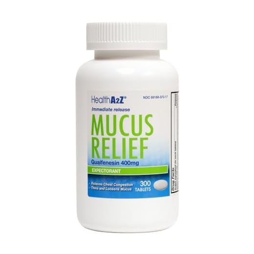 HealthA2Z Mucus Relief, Guaifenesin 400mg, 300 Tablets, Immediate Release, Expectorant