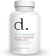 Daily Defense Pure Milk Thistle Herbal Supplements - 450mg Milk Thistle Extract for Liver Detox &amp;...