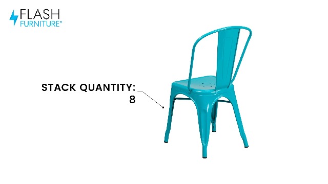 Amazon.com: Flash Furniture Luke Commercial Grade 4 Pack Red Metal