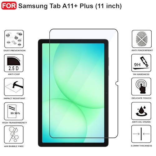 Image of CEDO Samsung Tab A11+ Plus (11 inch) Tempered Glass | Screen Protector Clear Tempered Glass for Samsung Galaxy Tab A11+ Plus (11 inch)
