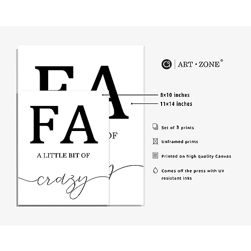 Family Poster Black and White Wall Art for Living Room 11x14 Canvas Prints Unframed Set of 3 - Image 4