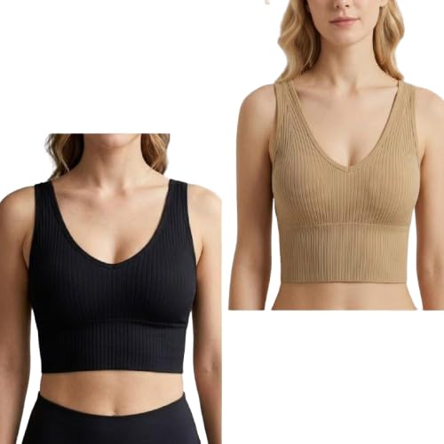 DAVINA FASHIONS Front Criss Cross v Neck Crop Tank top for Girl's