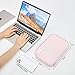 NISHEL Travel Cord Organizer Case, Tech Electronic Bag, Essentials for Charger, Cable, Phone, Hard Drive, USB, SD Card, Pink