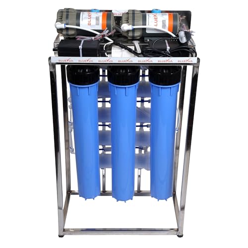 Image of Bluevua 50 LPH Commercial RO+UV Water Purifier with TDS Adjuster, Suitable for all type of water supply, Blue