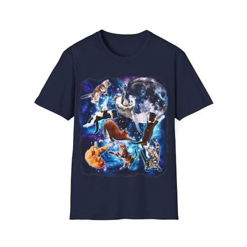 T-shirt chat galaxie pour une soirée astro entre passionnés