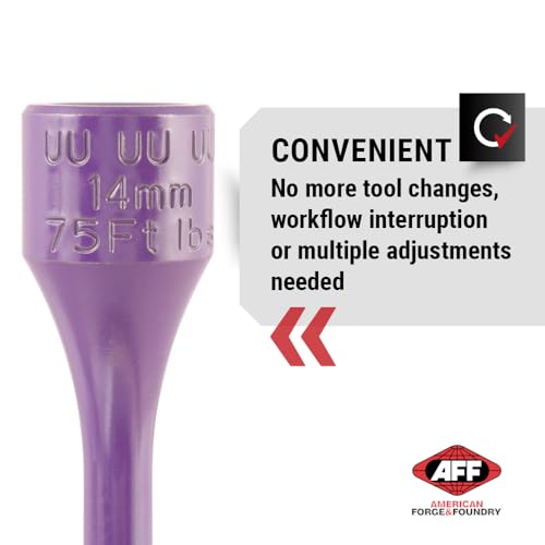 Image of AFF Torque Limited Socket, 1 /2 inch Drive, 14mm, 75 ft /lbs, Dark Purple, 40202
