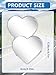 Fccairms 2Pcs Heart Shaped Blind Spot Mirrors for Cars, HD Glass Frameless Convex Side Mirror Blindspot, Universal Fit Stick-On Wide Angle Rear View Mirrors for SUVs, Trucks and RVs