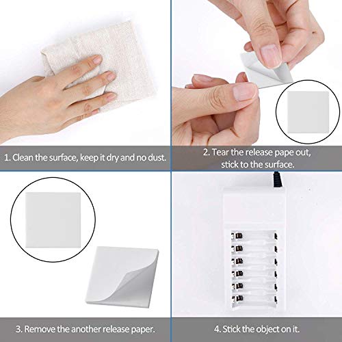 Upins 668 120 Pack Square Double Sided Foam Tape Strong Pad Mounting Adhesive Tape thumb #3
