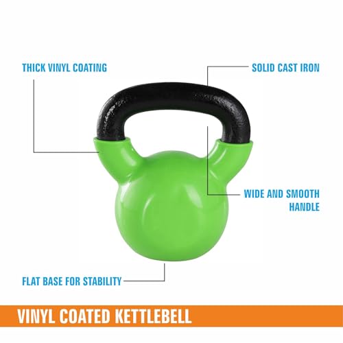 Image of Amazonbasics Vinyl Coated Solid Kettlebell for Gym Exercises
