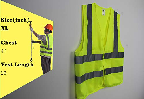 Treedeng 10 Pack Xl Yellow High Visibility Safety Vest Reflective Safety Vest For Traffic Industrial Cycling Running (Td-V-1) #TOP3