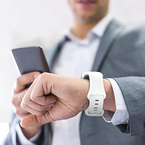 Sport Band Compatible with Apple Watch iWatch Bands 38mm 40mm 42mm 44mm,Soft Silicone Strap Wristbands for Apple Watch Series 3 Series 5 Series 6 Series 4 Series 2 Series 1 Series SE Women Men Pack 3 - Thumbnail 5