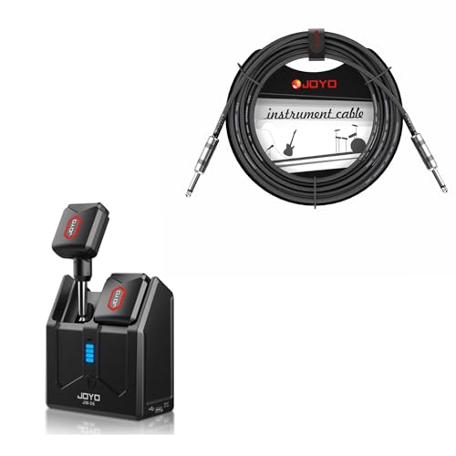 JOYO Wireless Guitar System 5.8GHz with Charging Box (JW-06) and Audio Instrument Cable 15ft (CM-04) miniatura 1