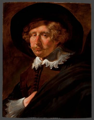 Toile Jan Cossiers tableau peinture moderne portrait d'homme décoration chambre 60x90cm