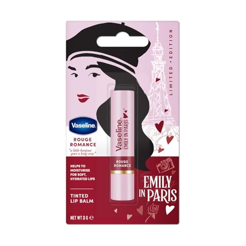 Image of Vaseline Rouge Romance | Emily in Paris Limited Edition | Red Tinted Lip Balm Stick, 24H* Moisturization, 3g