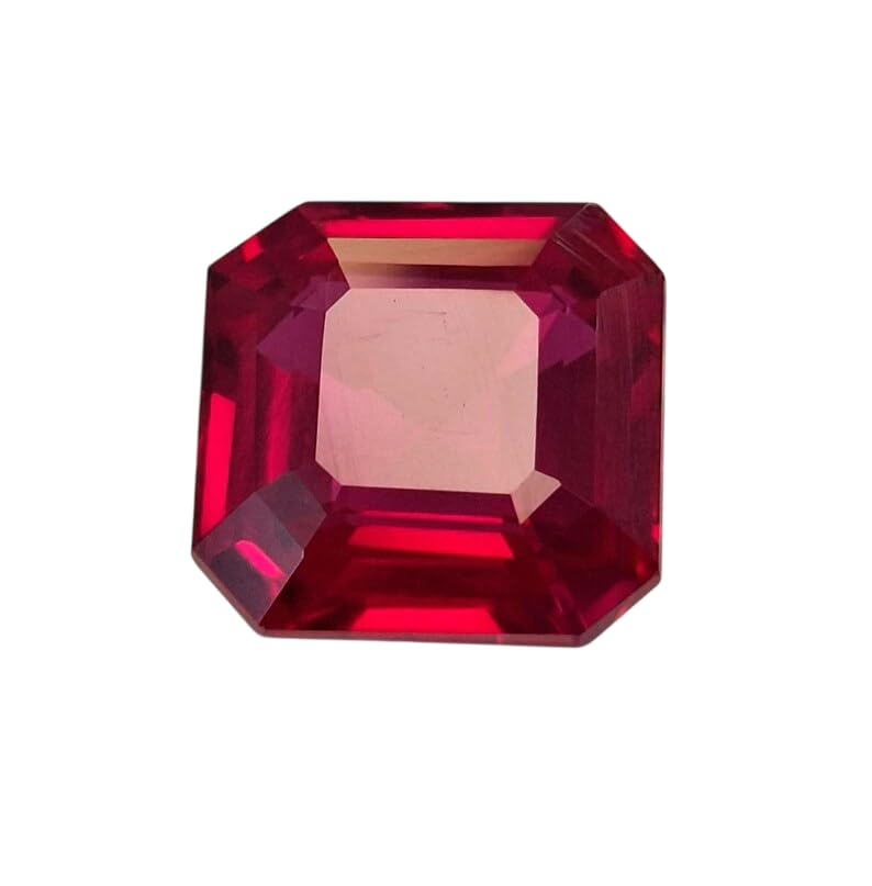 Image of Natural Dark Pink Sapphire Asscher Cut 13-15 Ct Loose Certified Gemstone Ideal Gems for Fine Jewelry Design, Bespoke Rings, Pendants