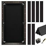 iEsstros Pool Table Felt 8ft and Bumper Kit Felt for Pool Table Billiard Cloth 8ft with K66 Pool Table Bumpers 8 Foot, K66 Pool Table Cushions Facing, 6 Pcs Cloth Strips and Staple Remover-Black